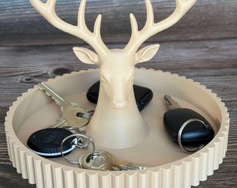 Deer Key Tray STL | Modern Entryway Organizer | Digital Download