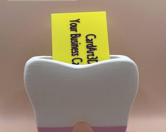 Dental Business Card Holder STL | Tooth Desk Decor for Dentist Office