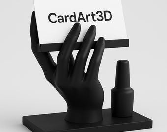 3D Printable Hand-Shaped Business Card Holder