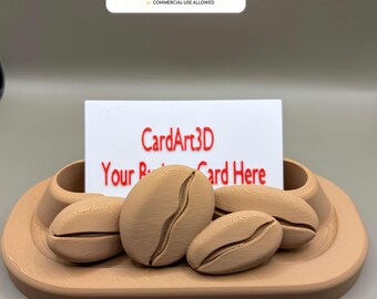 Coffee Card Holder STL | Modern Cafe Desk Decor | Digital Download
