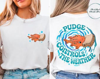 Comfort Colors® Pudge Controls The Weather Shirt, Disney Lilo and Stitch Tee, Disney Fish Pudge Tshirt, Disney Trip Shirt, Magic Kingdom Tee