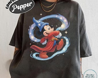 Coquette Bow Sorcerer Mickey Baby Tee Crop Tank, Fantasia Inspired Imagination Shirt, Disneyland Girls Trip Aesthetic Top