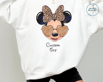 Leopard Minnie Mouse Shirt, Woman Disney Shirt, Minnie Safari Leopard Shirt, Girls Trip Minnie Ears Shirt, Disney Mom, Animal Kingdom Shirt