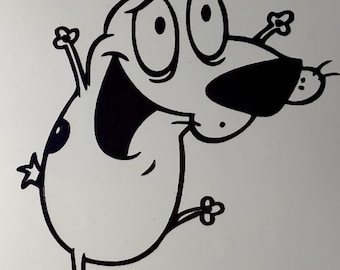 courage the dog vinyl sticker decal