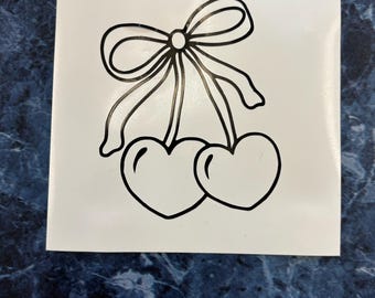 Cute Cherry vinyl sticker decal!