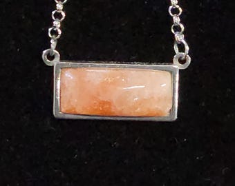Sunstone Bar Necklace
