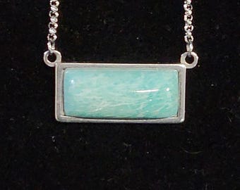 Amazonite Bar Necklace
