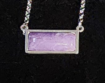 Purple Jade Bar Necklace