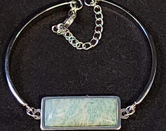 Amazonite Bar Bracelet