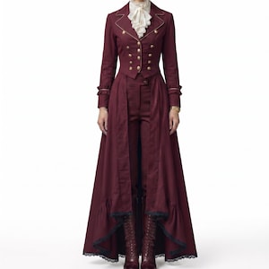 Burgundy Vampire Dress - Etsy Burgundy Vampire Dress - Etsy
