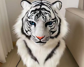 Custom-made animal headgear, realistic headgear - lion, tiger, wolf, goat, bear, etc.