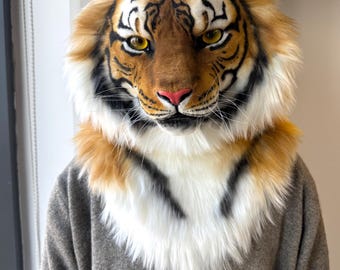 Realistic tiger head mask