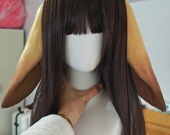Realistic Lop Bunny Ears , Long Floppy Rabbit Ears, Soft Faux Fur Animal Cosplay Accessory