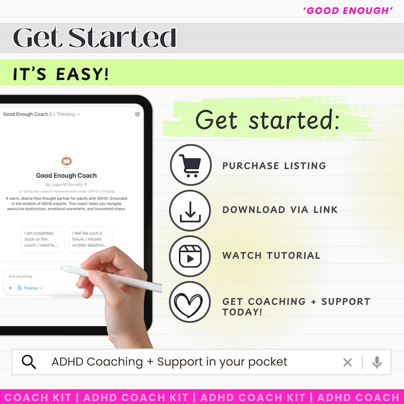ADHD Coach for Adults 2026 | AI Executive Function Tool | ChatGPT AI Planner | Shame Free Support afbeelding 10
