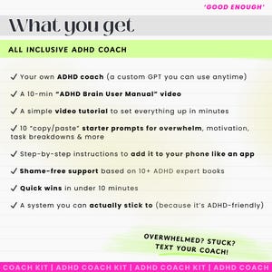 ADHD Coach for Adults 2026 | AI Executive Function Tool | ChatGPT AI Planner | Shame Free Support afbeelding 2