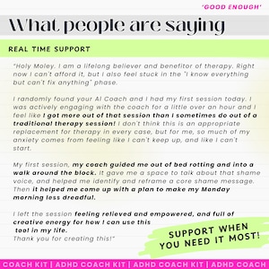 ADHD Coach for Adults 2026 | AI Executive Function Tool | ChatGPT AI Planner | Shame Free Support afbeelding 8