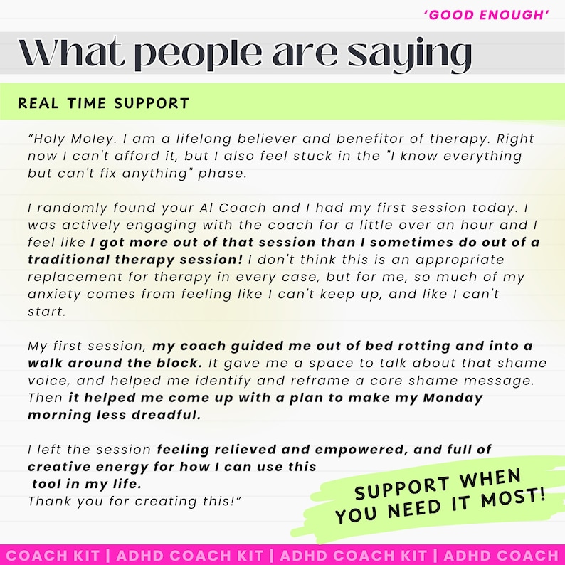 ADHD Coach for Adults 2026 | AI Executive Function Tool | ChatGPT AI Planner | Shame Free Support afbeelding 8