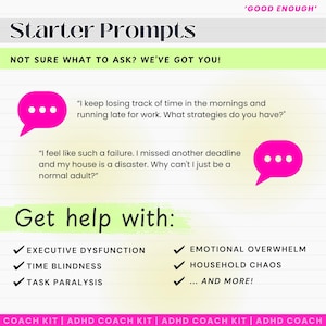 ADHD Coach for Adults 2026 | AI Executive Function Tool | ChatGPT AI Planner | Shame Free Support afbeelding 9