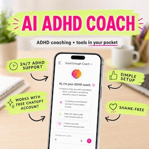 Herramienta para superar la parálisis por TDAH / Asistente de IA personalizado ChatGPT / Desbloquea tus tareas