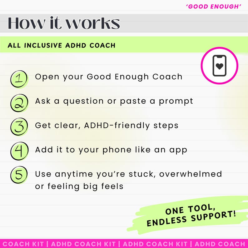 ADHD Coach for Adults 2026 | AI Executive Function Tool | ChatGPT AI Planner | Shame Free Support afbeelding 6