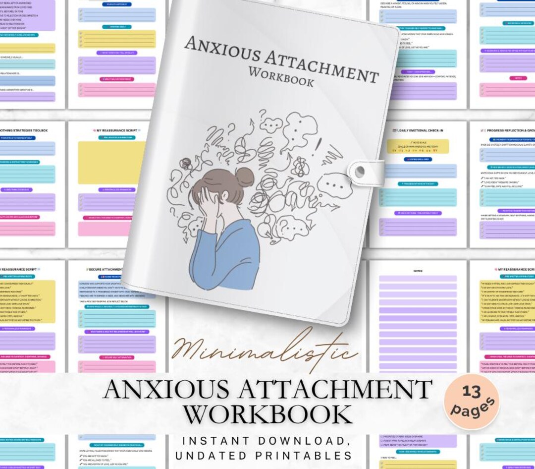 Anxious Attachment Workbook | Healing Attachment Style, Emotional ...