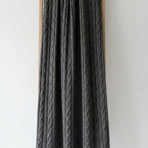 100% Cashmere Cable-Knit Bed Throw, Undyed Pure Himalayan, NPIA Certified, Nepal