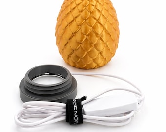 Dragon Egg Table Lamp, Fantasy Scaled Night Light, 3D Printed Ambient Desk Lamp Gift