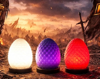 Dragon Egg Table Lamp - Game of Thrones Inspired LED Light with USB Power - Fantasy Home Decor