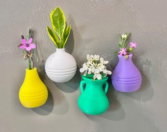 Mini Vase Fridge Magnets – Colorful Kitchen Decor for Dried Flowers, Air Plants