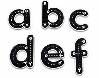 Lowercase Magnetic Tracing Letters, Montessori Alphabet Learning Set