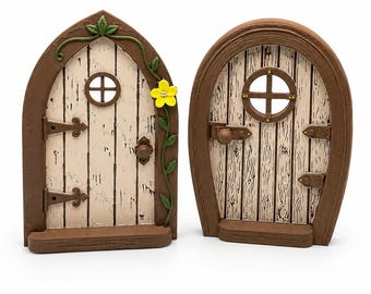 3D Printed Fairy Door for Tree, Outdoor Decor, Weatherproofed for Garden, Yard, or Patio