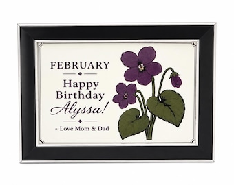 Personalized Birth Flower Print, 3D Botanical Wall Art, Birthday Gift