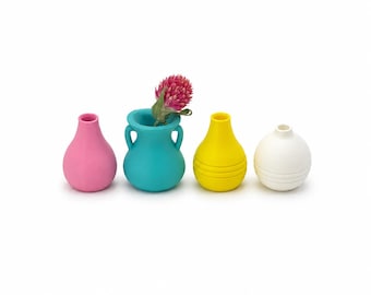 Mini Vase Fridge Magnet, Colorful Magnetic Bud Vase, Custom Kitchen Decor, Dried Flower Holder