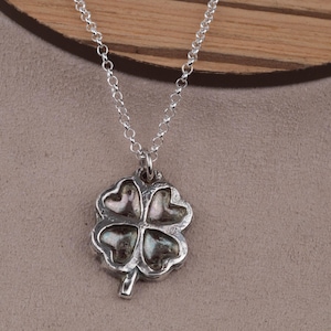 Sterling Silver Four Leaf Clover Pendant Necklace: Lucky Charm