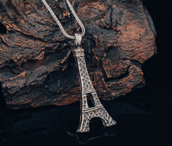 Ciondolo Torre Eiffel In Argento 925 Con Collana - Tommyway Jewelry - Foto 2