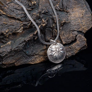 Dragonfly Sterling Silver Pendant Necklace