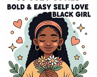 55 Self Love Black Girl Coloring Book  : Printable Self-Care Portraits | Black Girl Coloring (PDF Downloadable)