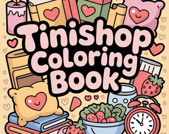 100 Tiny Shops Coloring Pages For Kids and aduls, Toddlers Coloring Book Simple Coloring Pages Homeschool Printable, PDF dowload