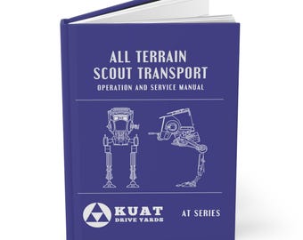 Manual del AT-ST de Star Wars - Cuaderno de tapa dura / Diario de Star Wars, Droide de Star Wars, Fans de Star Wars, Camisetas de vacaciones de Disney