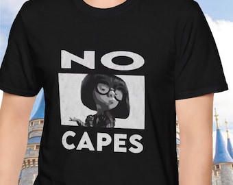 ケープなしエドナ・モードTシャツ｜インクレディブル・ファミリー ディズニーバケーションTシャツ、インクレディブルTシャツ、エドナ・モードTシャツ、ディズニーワールドTシャツ、テーマパークTシャツ