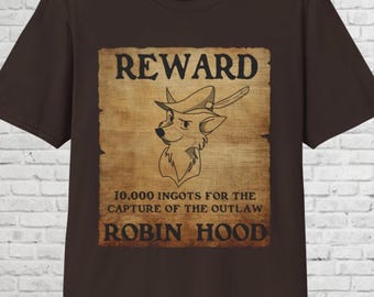 Camiseta con el cartel de "Se busca" de Robin Hood / Camiseta de vacaciones de Disney, Camiseta de vacaciones de Disney, Camiseta de Disney World, Camiseta de Robin Hood, Camiseta de parque temático