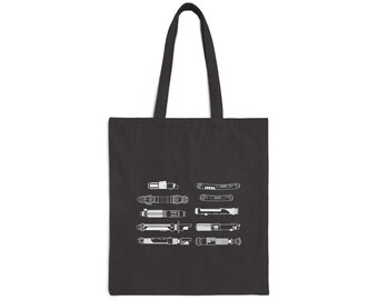 Bolso de mano de lona con sables de luz Jedi de Star Wars, bolso de Star Wars, bolso de Star Wars, regalo de Star Wars, bolso para vacaciones en Disney.