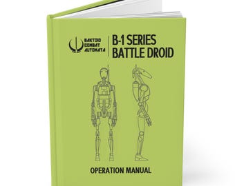 Manual del droide de batalla de Star Wars - Cuaderno de tapa dura / Diario de Star Wars, Droide de Star Wars, Fans de Star Wars, Camisetas de vacaciones de Disney