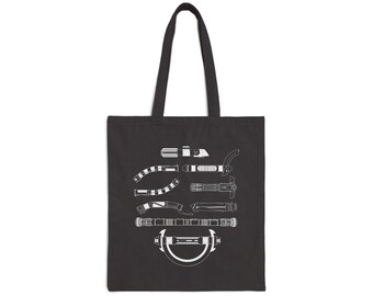 Bolso de mano de lona con sables de luz del Lado Oscuro de Star Wars, bolso de Star Wars, regalo de Star Wars, bolso para vacaciones en Disney.