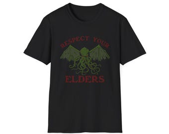 Camiseta "Respeta a tus mayores" de Cthulhu / Camiseta de terror de Lovecraft