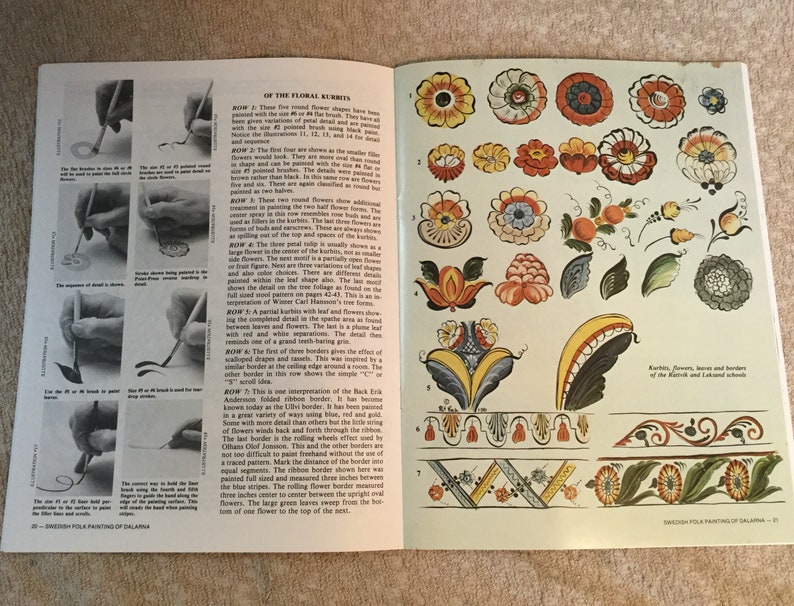 Swedish Folk Painting of Dalarna Complete History How to do it book by Pat Virch image 3