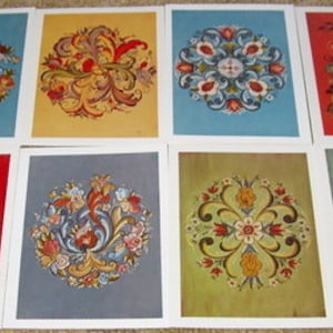 Rosemaling Notecards