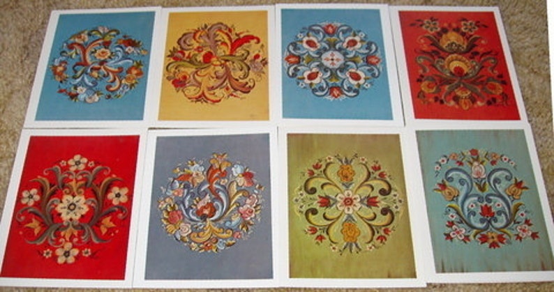 Rosemaling Notecards image 1