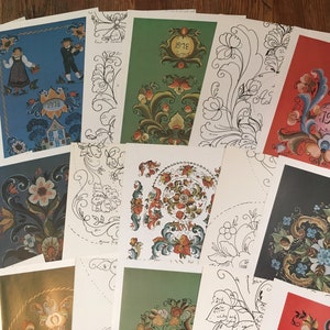 Rosemaling PRINT and PATTERNS (all 11 SETS) by Pat Virch