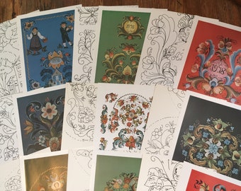 Rosemaling PRINT and PATTERNS (all 11 SETS) by Pat Virch